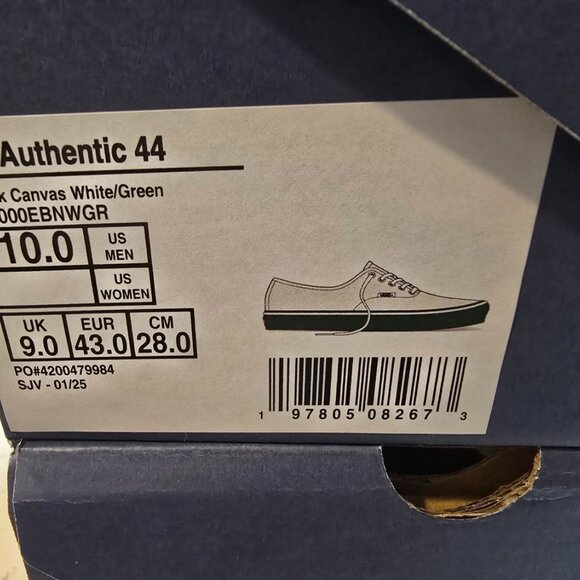 Vans Premium Duck Canvas Authentic 44 Unisex Shoes VN000EBNWGR MENS 10 NEW - Picture 9 of 14